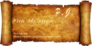 Pint Jácinta névjegykártya